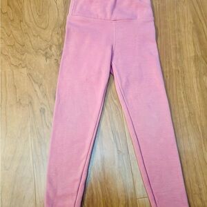Fleece Lined Pink Kids Leggings